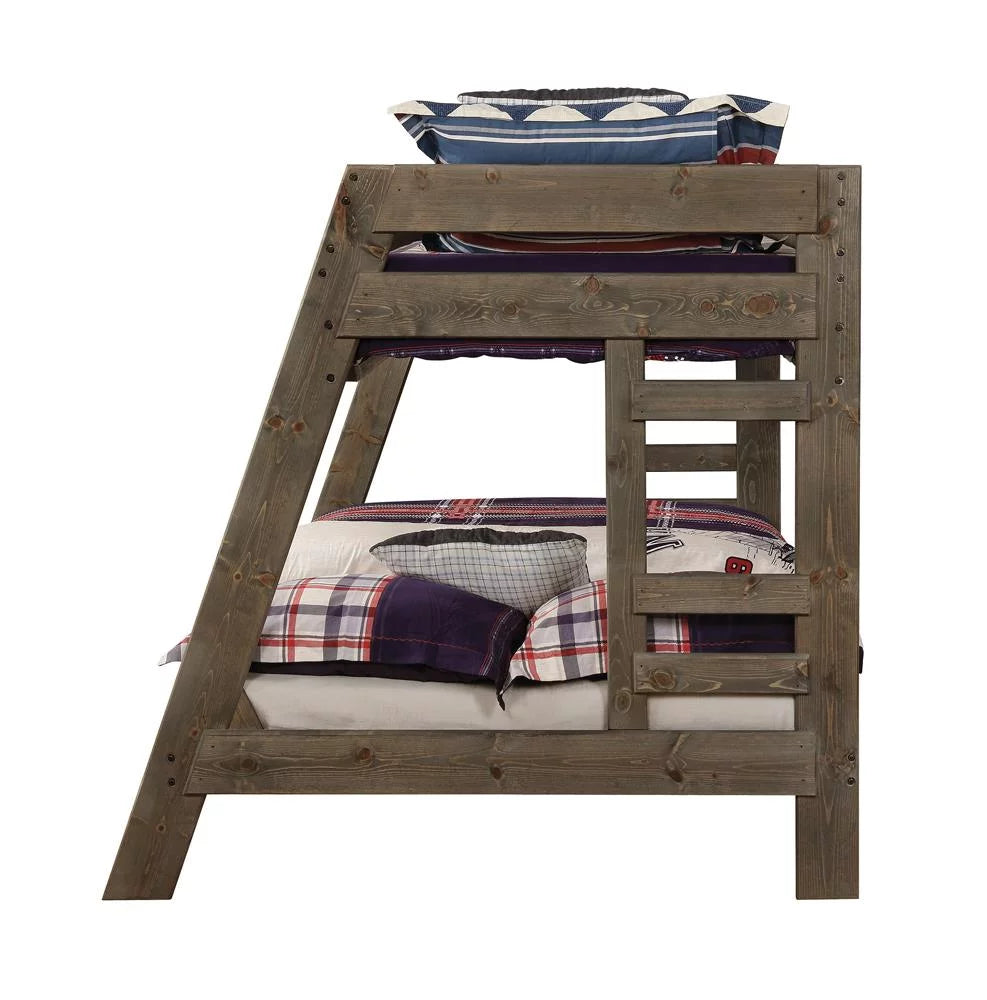 Gun Smoke Twin over Full Bunk Bed C1069