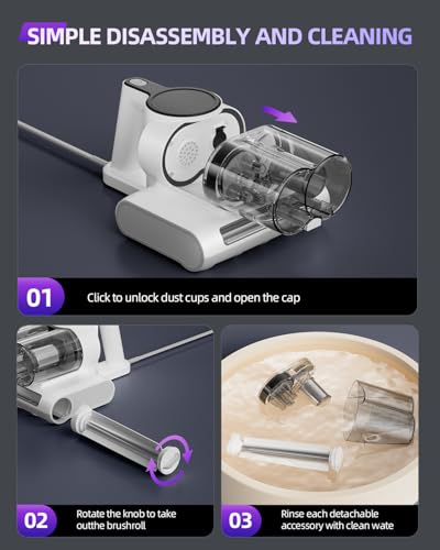 Mattress Vacuum Cleaner with UV-C Light, 16Kpa Suction, Heating Function G1620