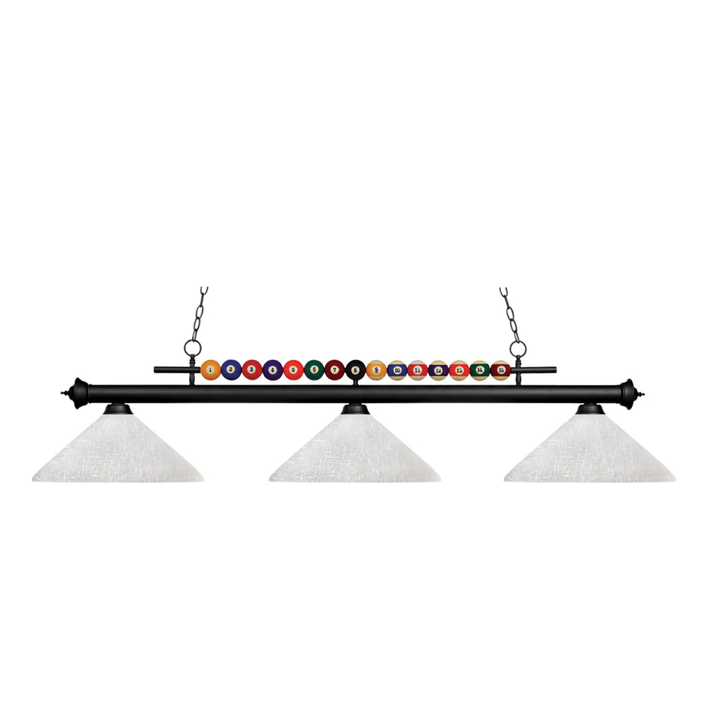 Matte Black 3-Light Island/Billiard Z80903