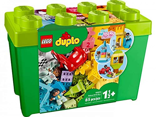 Brick Box Starter Set with Storage Box, Bricks, Figures, Dog, and Car A360