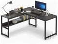 L Shaped Desk 55 inch with Shelves Z98715