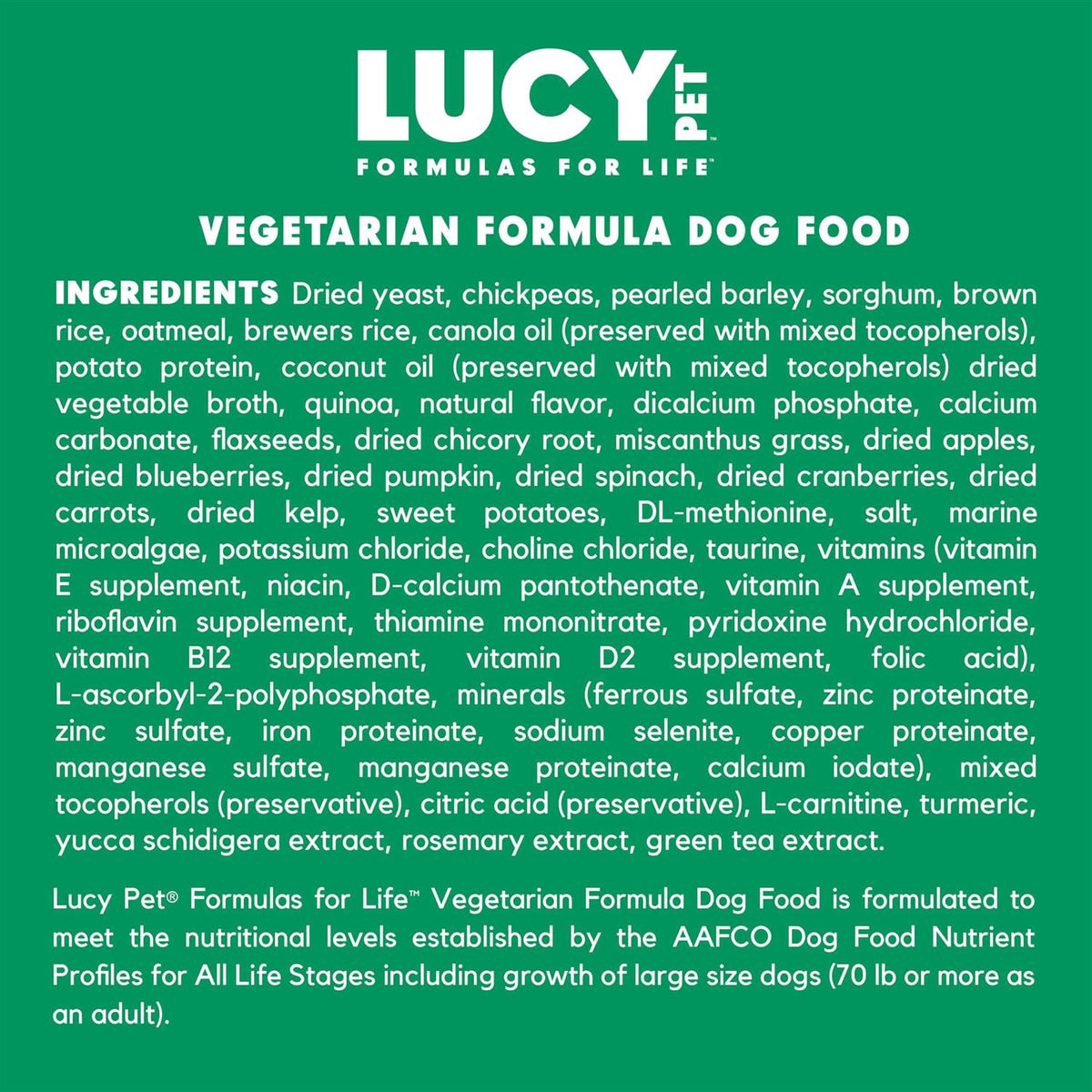 Vegetarian Formula Dry Dog Food R390