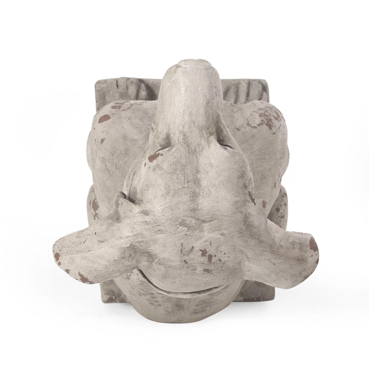 Antique White Outdoor Dog Garden Statue B70597