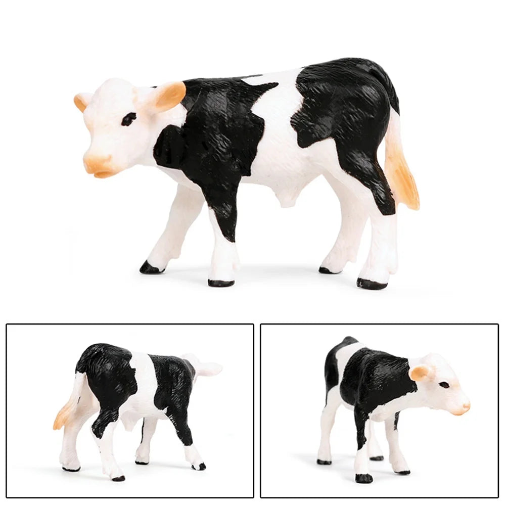 Realistic Cow Cattle Figurine Model Toy D6799
