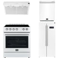 30 Electric Range, Range Hood, Refrigerator and Dishwasher in White J811385