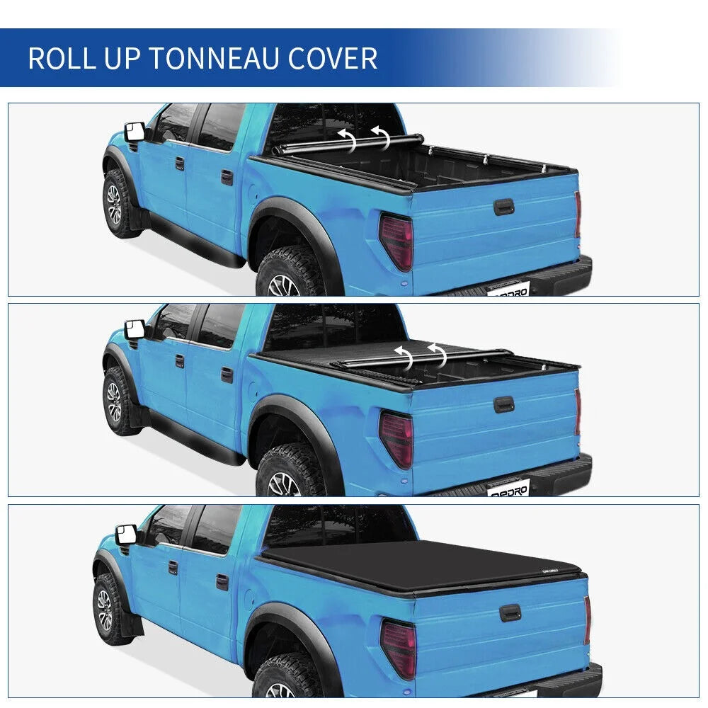 6.6ft Soft Roll up Truck Bed Tonneau Cover X575