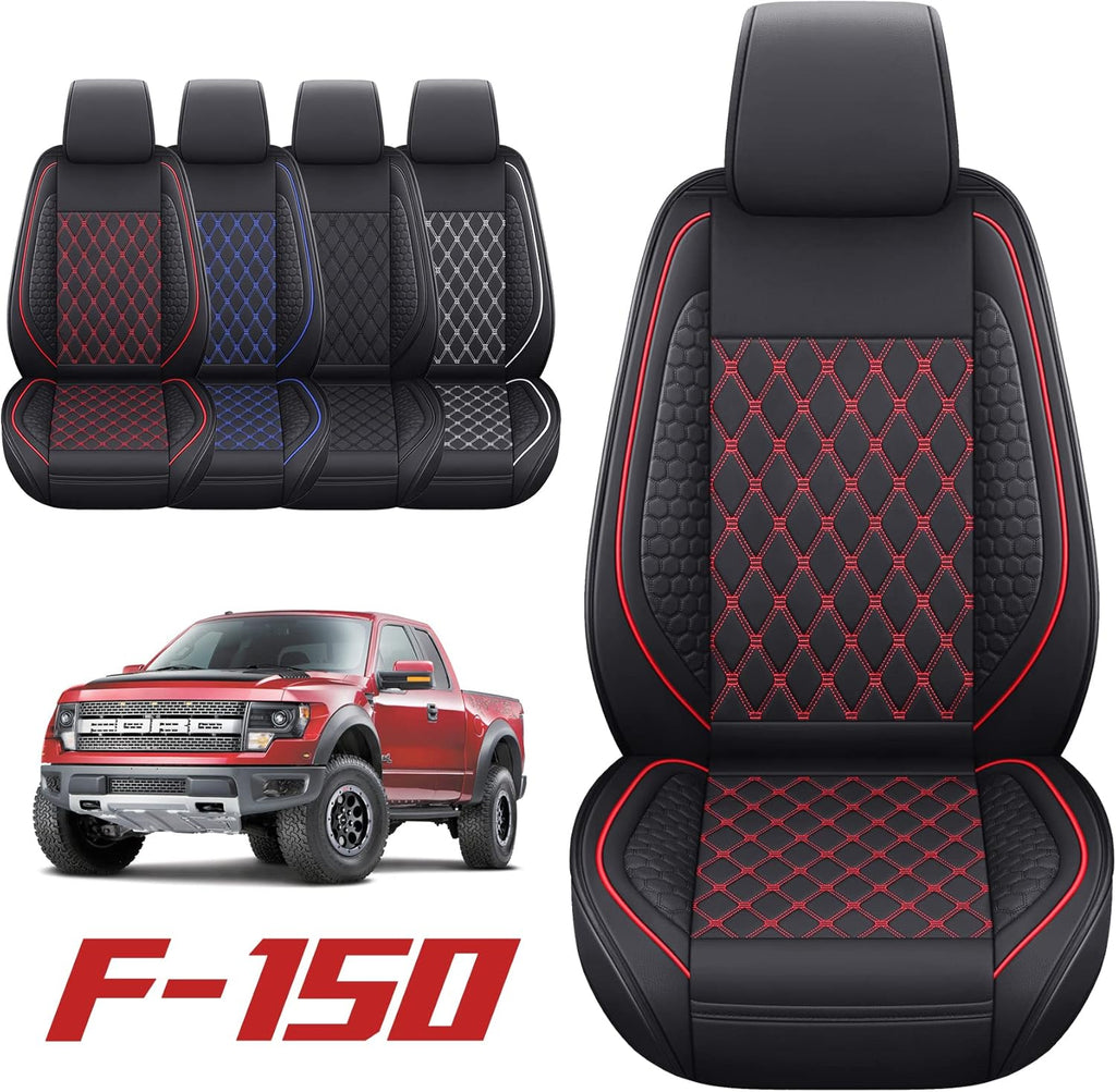Black Waterproof Full Set Car Seat Covers for Ford F150 Y482586
