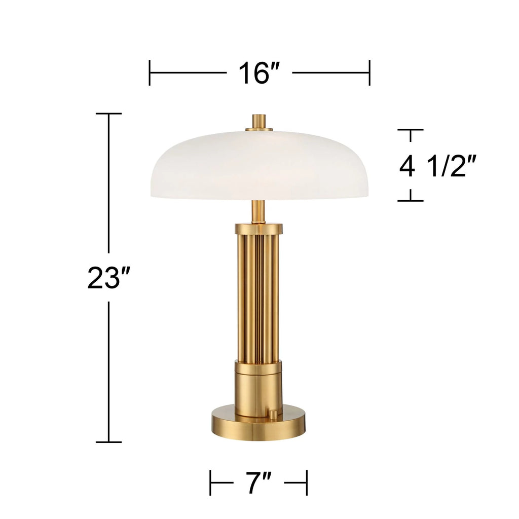 Mid Century Modern Accent Table Lamp with USB Ports C137