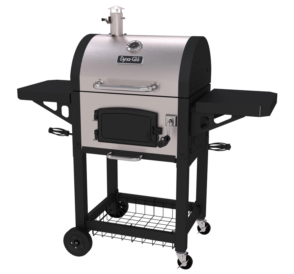 Stainless Heavy-Duty Charcoal Grill with Wheels E75333