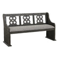 Traditional Wood Dining Room Bench with Back U4966