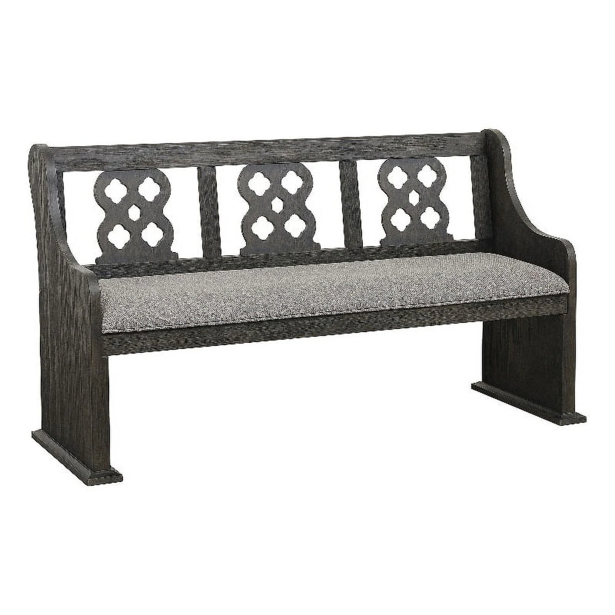 Traditional Wood Dining Room Bench with Back U4966