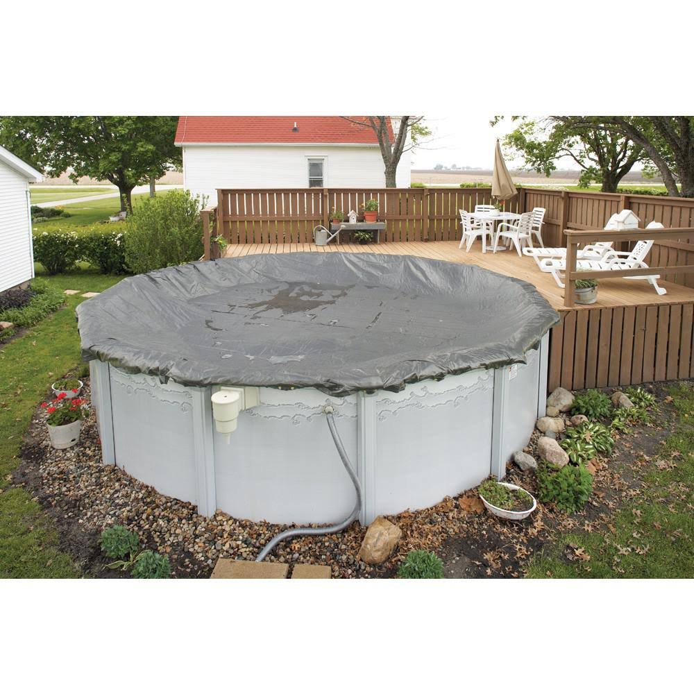 20-Year 18-ft x 34-ft Oval Above Ground Pool Winter Cover Z717
