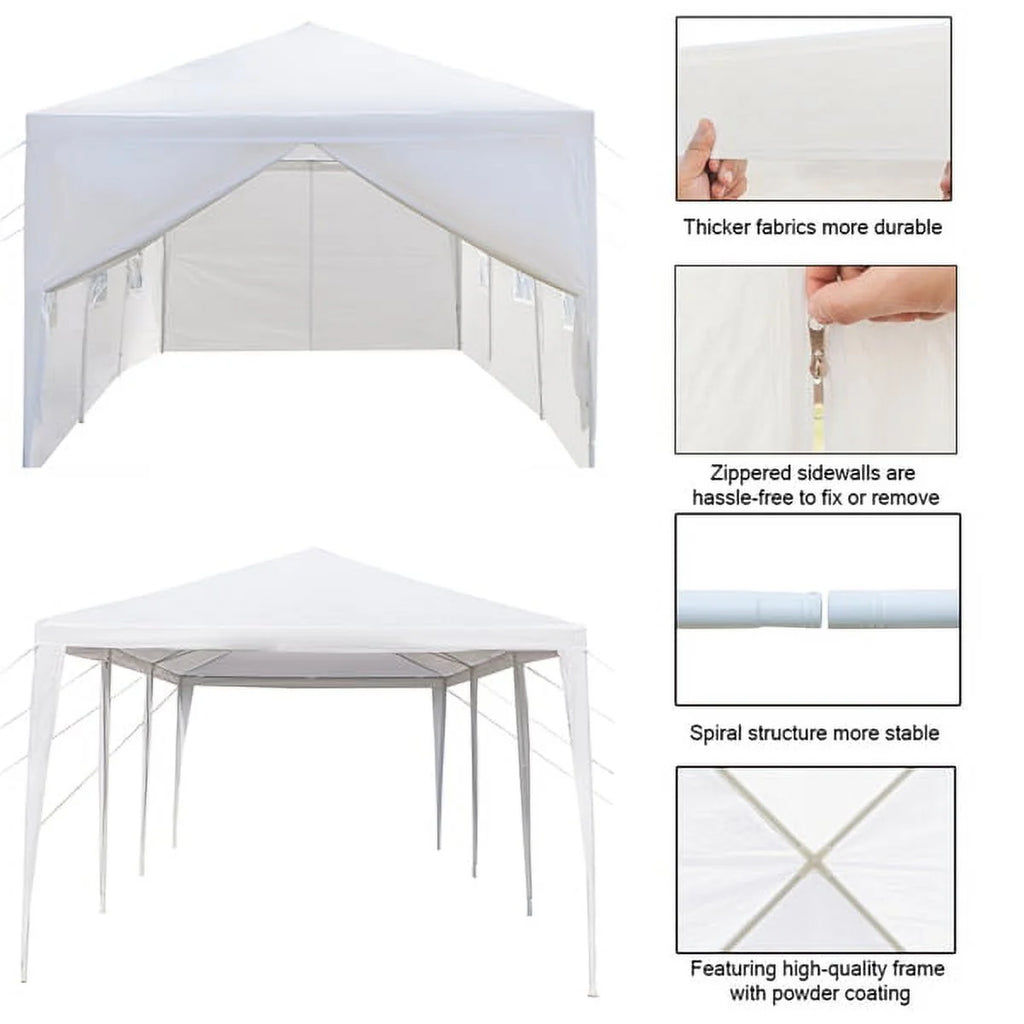 10'x30' Outdoor Canopy Tent with 8 Removable Sidewalls G4051