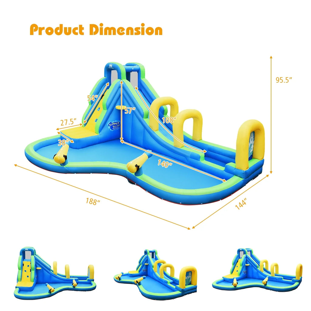 Inflatable Water Slide Kids Bounce House Castle Splash Pool B53248