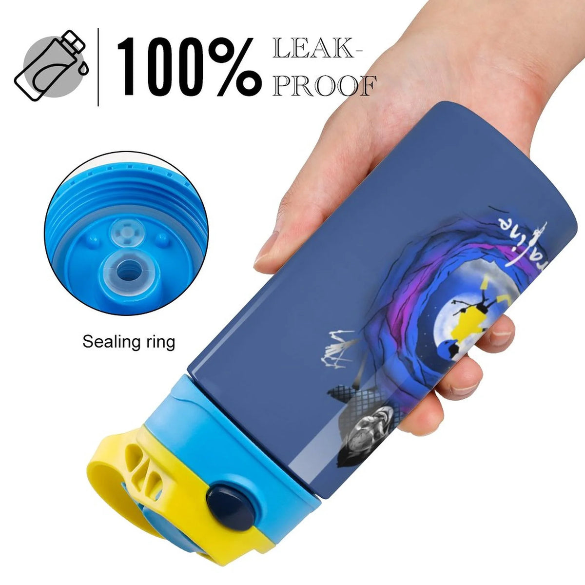 Insulated Stainless Steel Water Bottle with Straw V335568