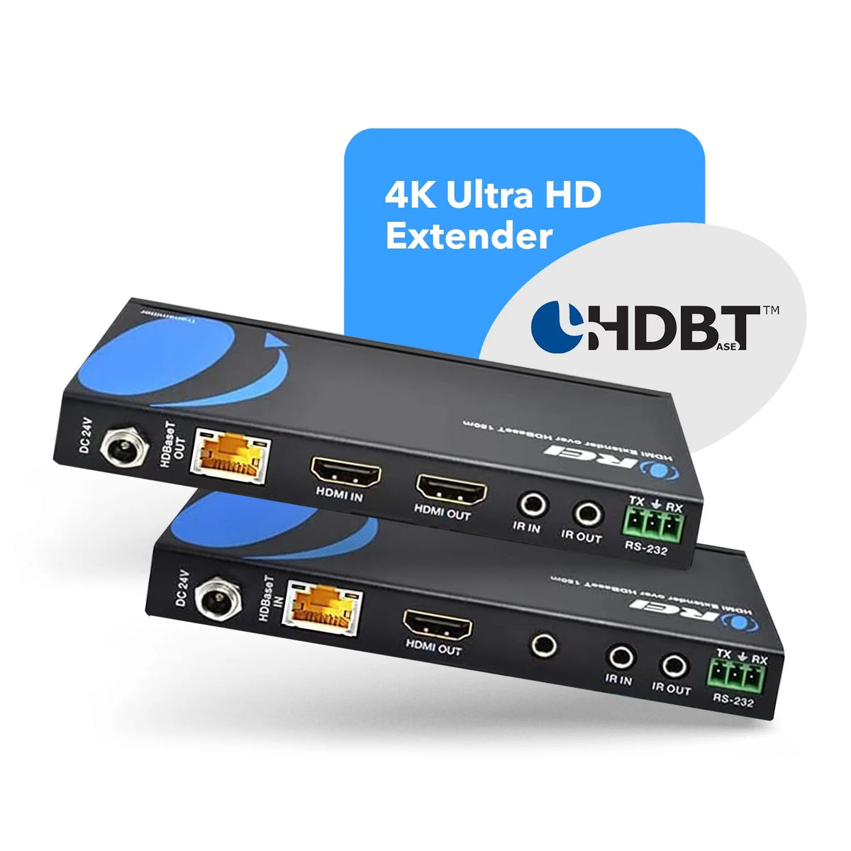 4K UltraHD Extender over HDBaseT Balun 18Gbps Over CAT 5/6/7 Ethernet Cable W385666