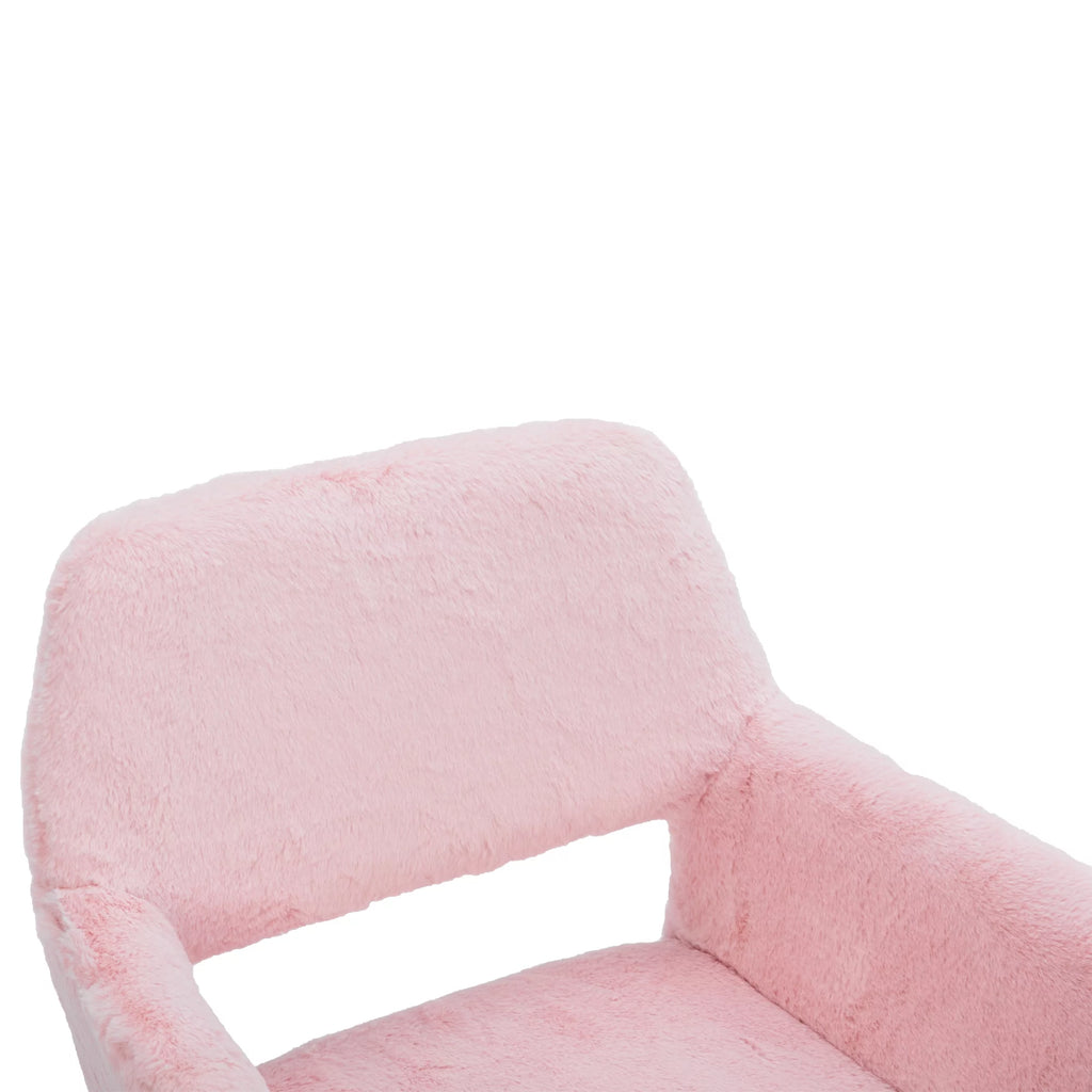 Faux Fur Dining Chairs with Steel Leg E201239