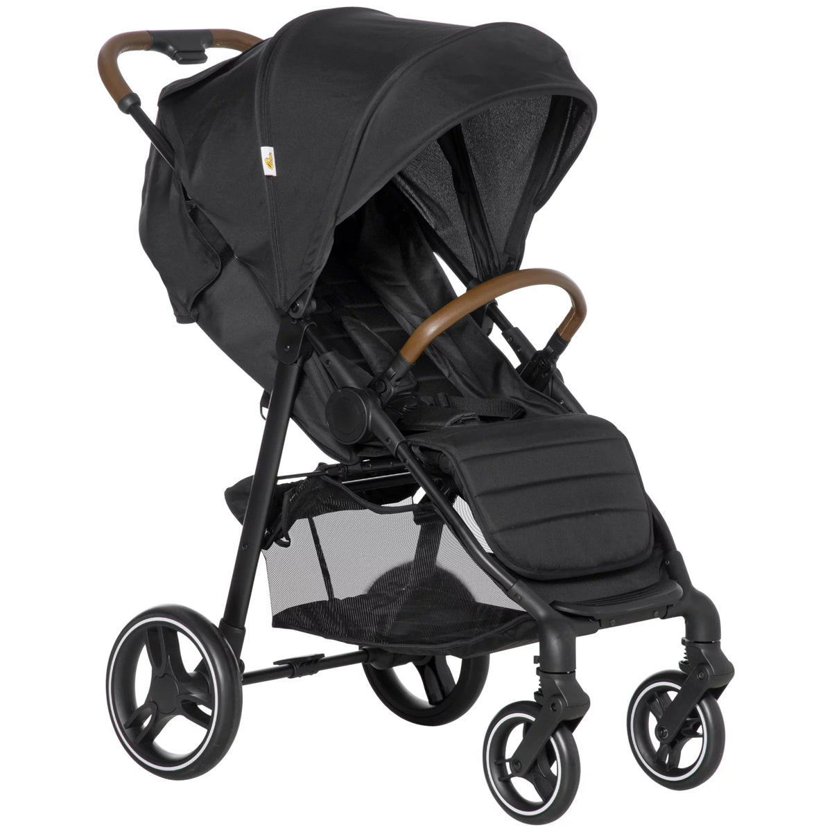 1-Click-Foldable Lightweight Black Stroller N2827