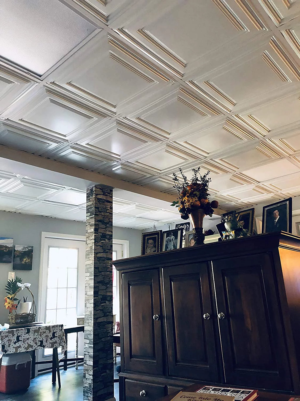 2 ft. x 2 ft. PVC Ceiling Tile in Plain White V666213