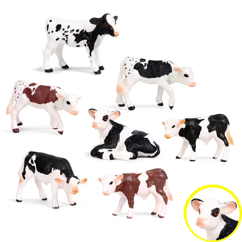 Realistic Cow Cattle Figurine Model Toy D6799