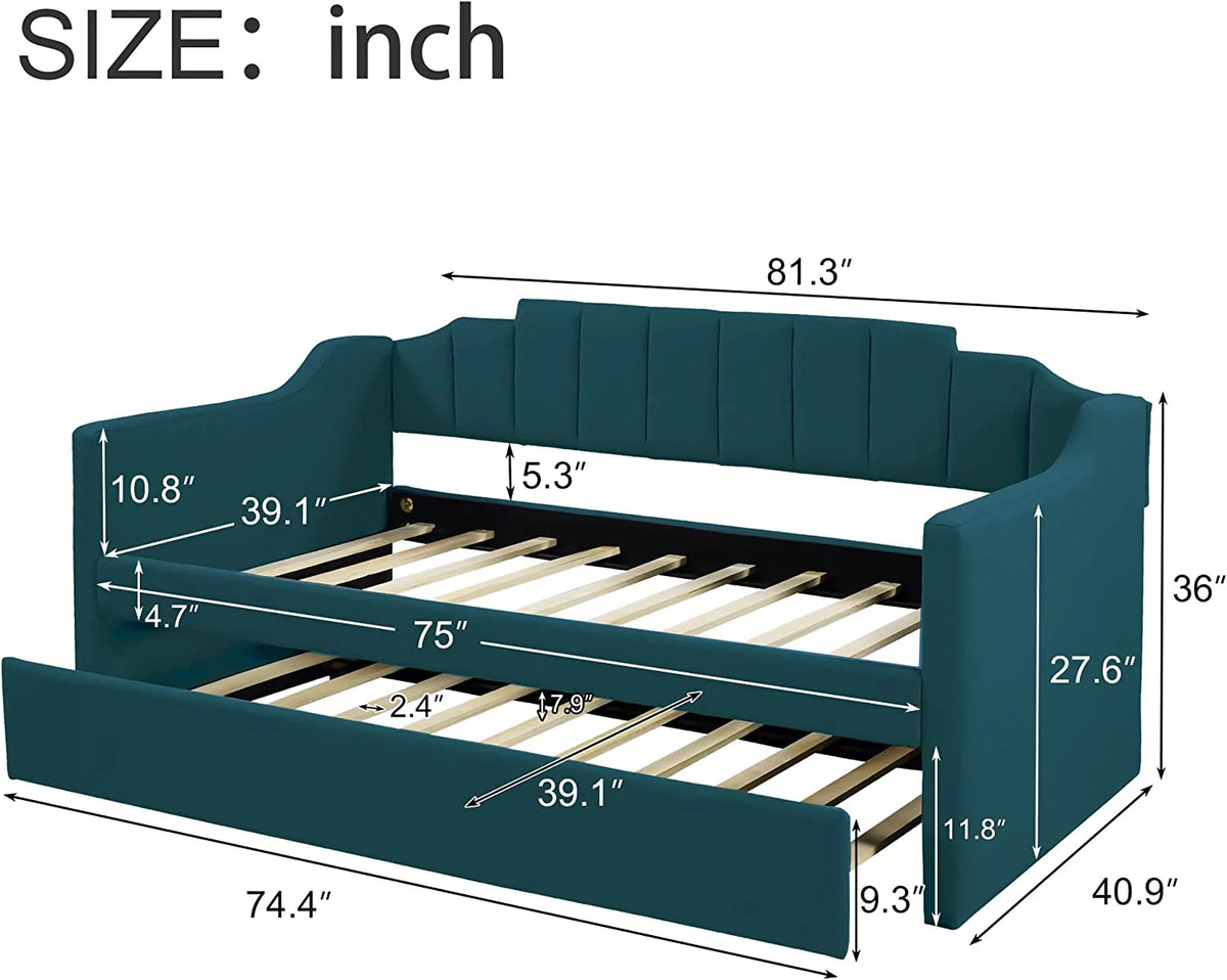 Upholstered Daybed with Trundle U586911