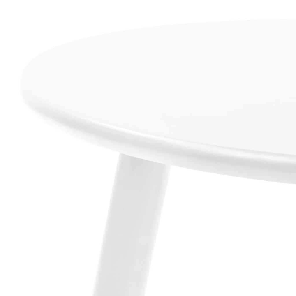 White 2 Piece Solid Pinewood Side Table Set W63398
