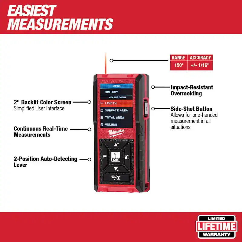 12-Volt Cordless Green Laser Level with Laser Distance Meter E704061