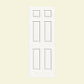 24 in. x 80 in. White Molded Composite MDF Interior Door Slab T801