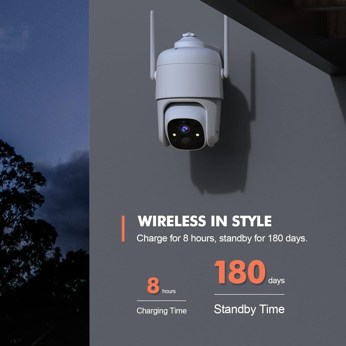 Outdoor Wireless Security Camera with 360 Degrees Viewing U85465
