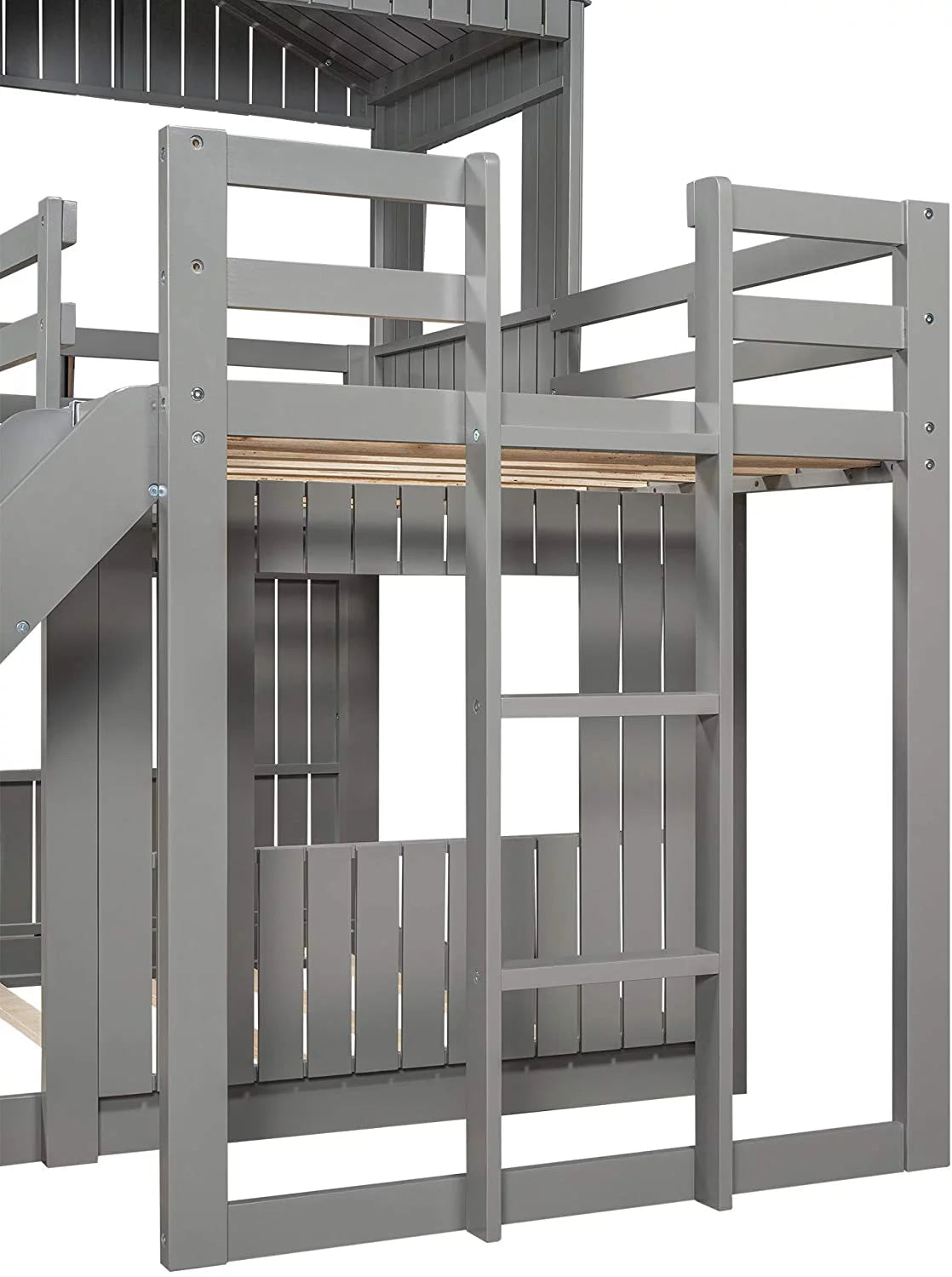 Pine Wood Twin-over-full Bunk Bed F1588