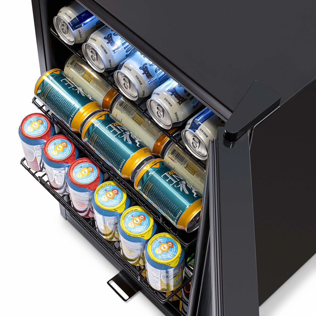 126 Can Black Beverage Refrigerator Cooler W534