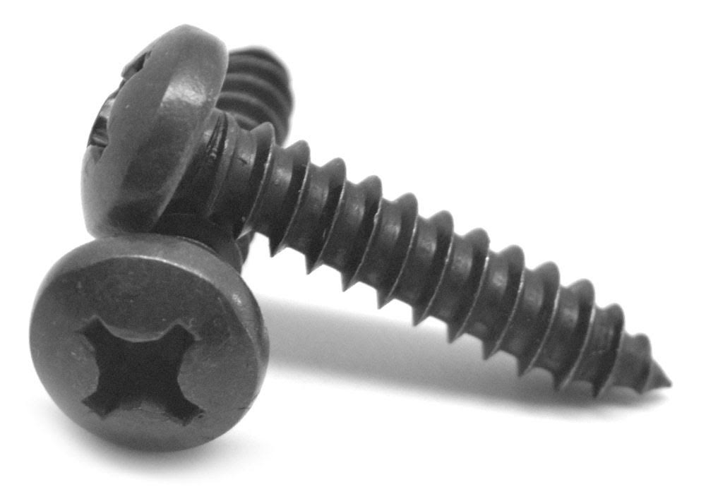 Black Zinc Plated Phillips Pan Head Sheet Metal Screw S9853