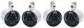 6.5" 150 Watt Silver Marine Boat Wakeboard Tower Speakers D518429
