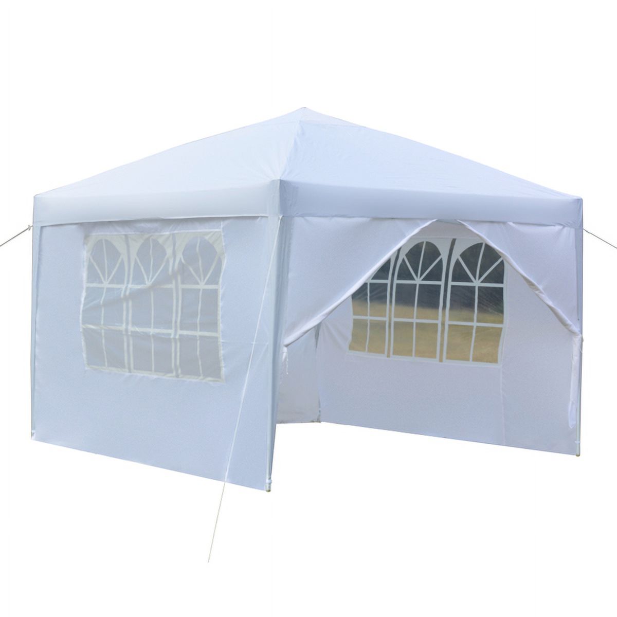 3 x 3m Two Doors Two Windows Waterproof Folding Tent White Q3366