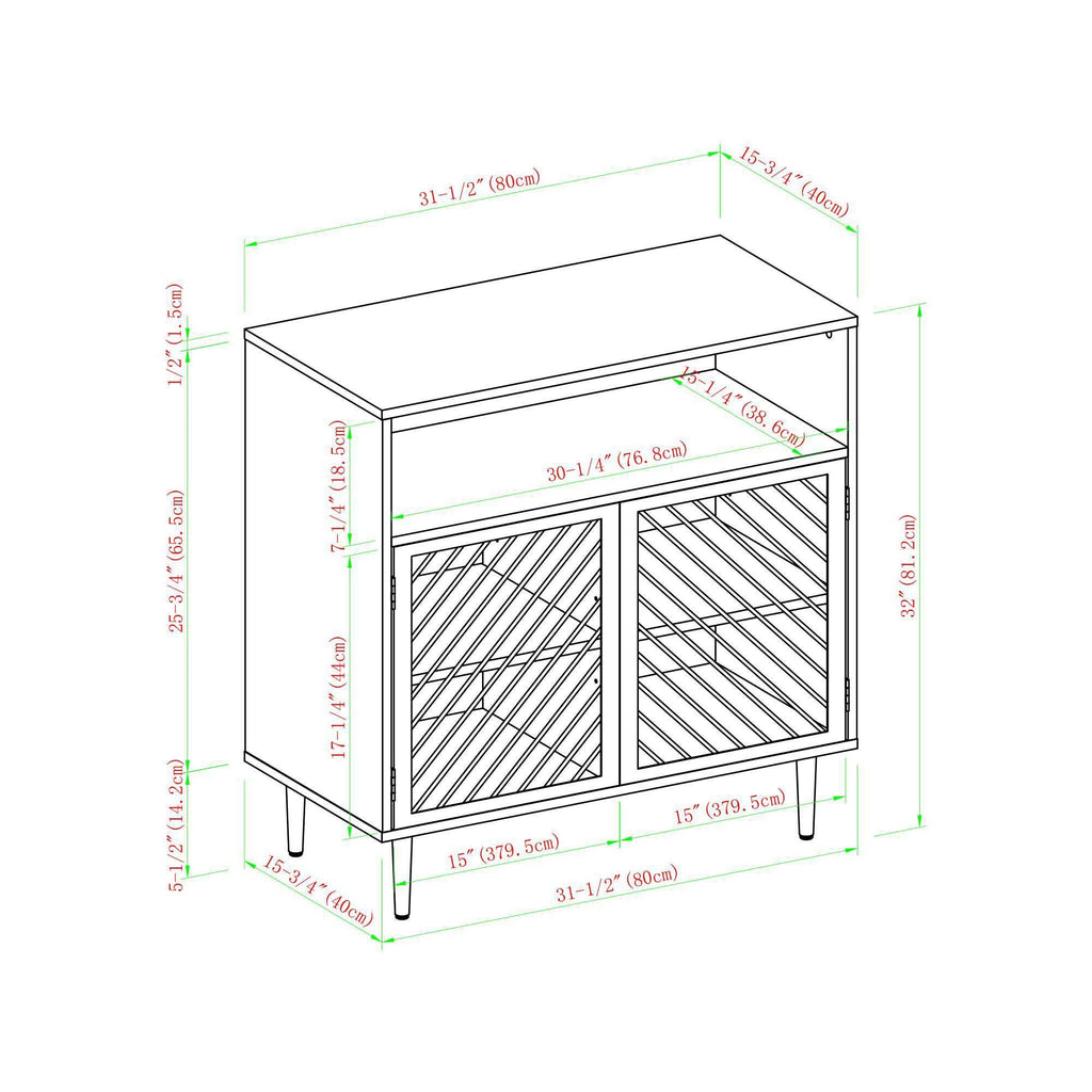 Industrial Modern Metal Door Accent Cabinet Brown H972946