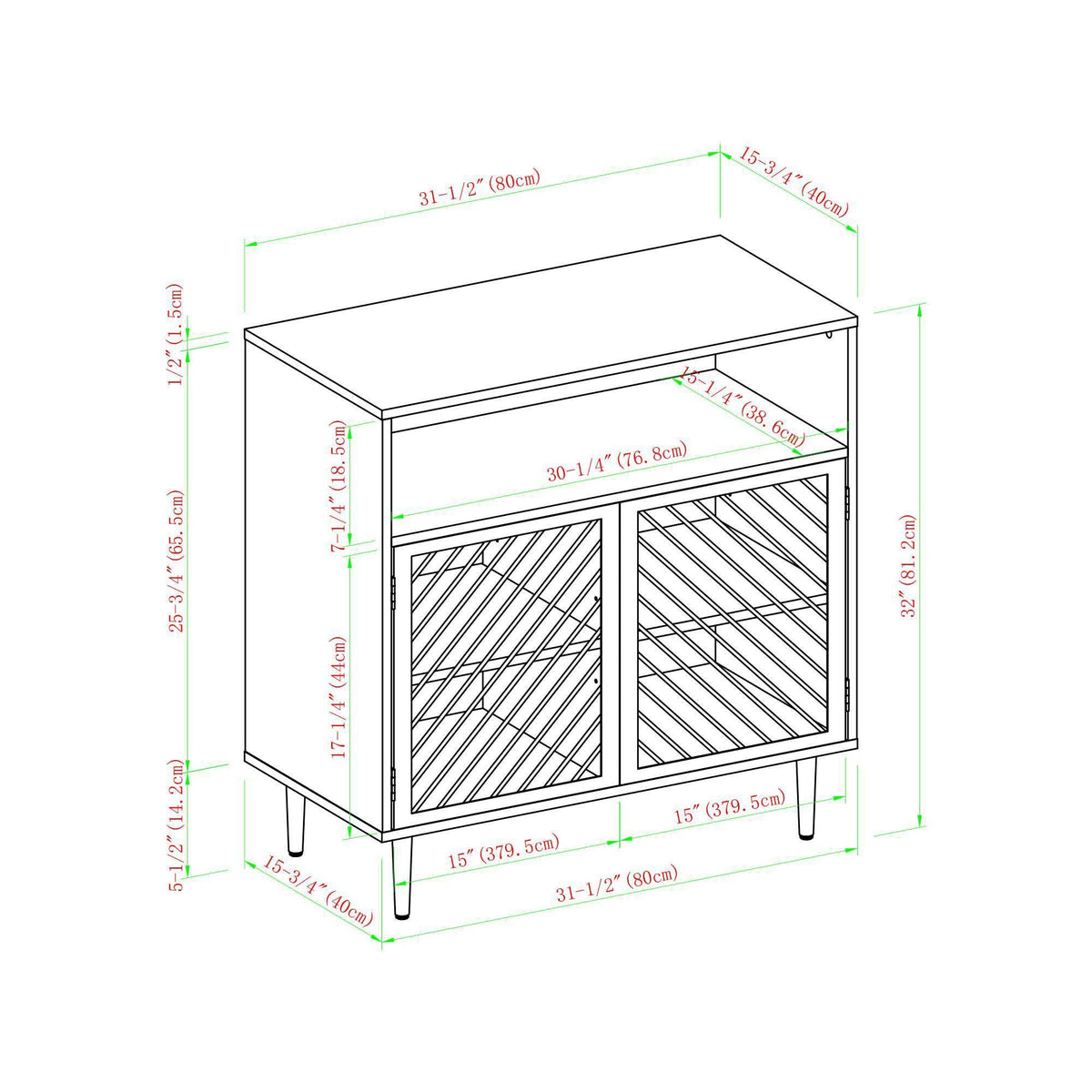 Industrial Modern Metal Door Accent Cabinet Brown H972946