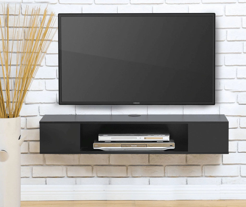 Black Wall Mounted Floating TV Stand R22314
