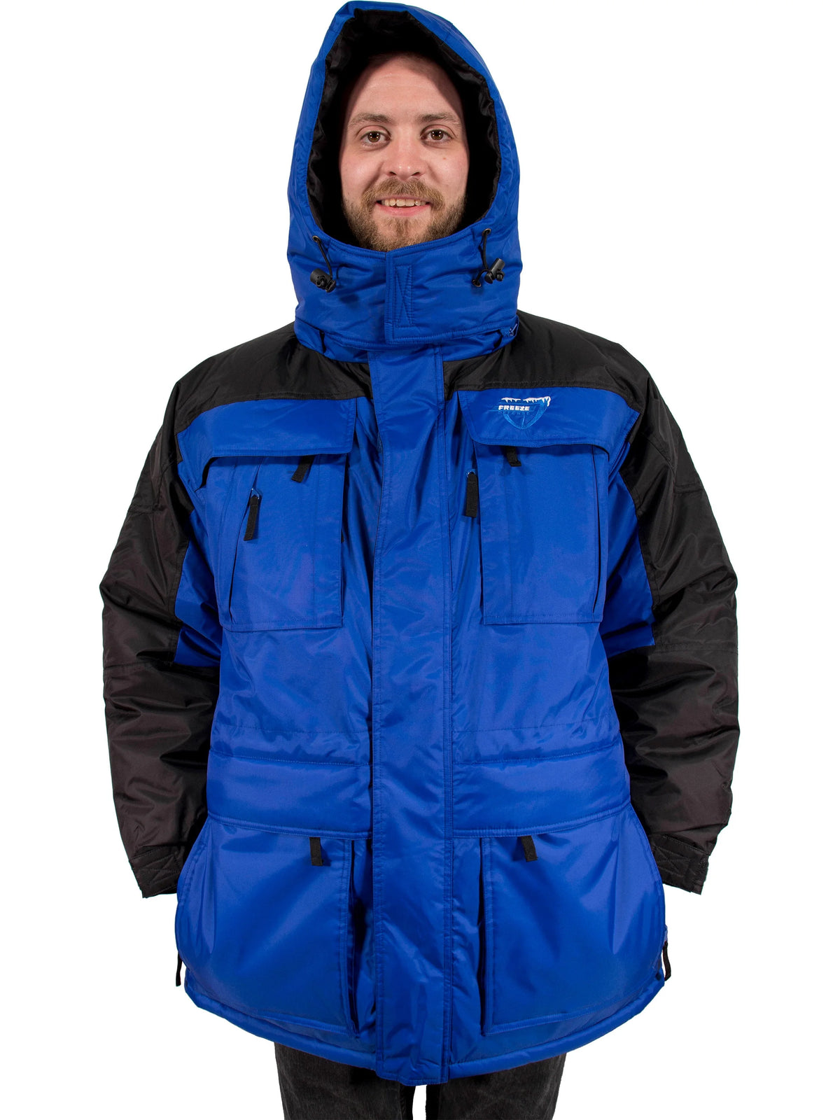 3in1 Winter Jacket Coat Parka & Vest (4XL, Blue) V6208
