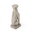 Antique White Outdoor Dog Garden Statue B70597
