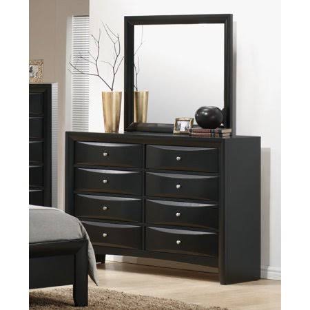 Black Wooden Eastern King Bed O847