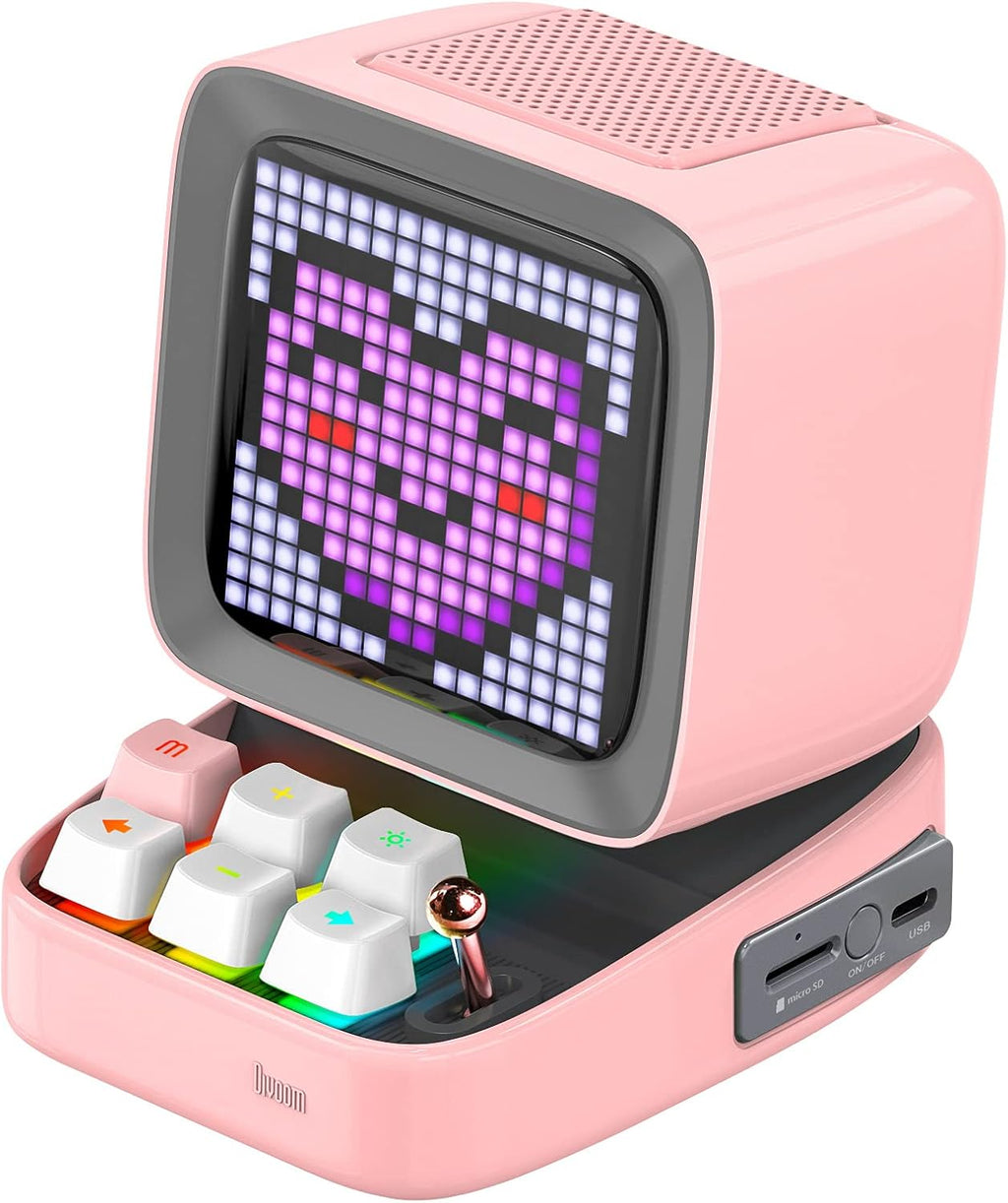White Portable Bluetooth Speaker with LED Front Panel W4724