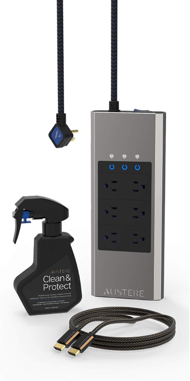 4K Active HDMI Cable 5.0m, 6-Outlet Power, Clean & Protect E506