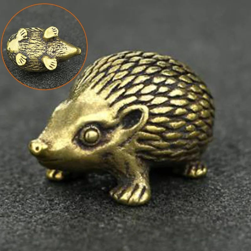 Brass Hedgehog Statue Home Decor Ornaments L520