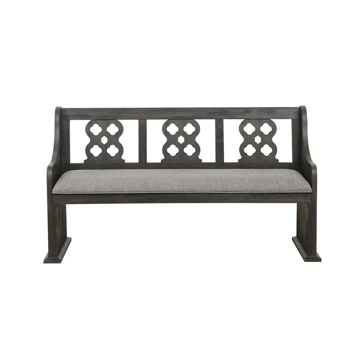 Traditional Wood Dining Room Bench with Back U4966