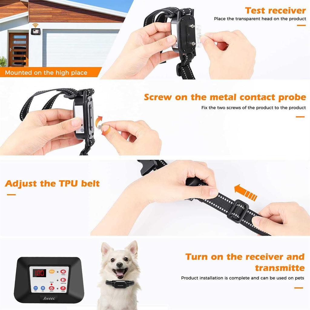 Wireless Dog Fence System Electric Fence with Training Collar R232141