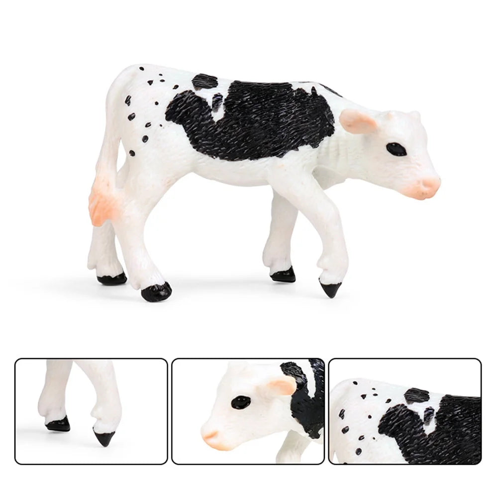 Realistic Cow Cattle Figurine Model Toy D6799