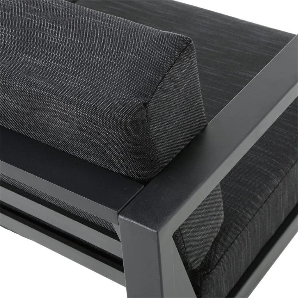 12-Piece Outdoor Aluminum Sectional Sofa Set in Black S226781