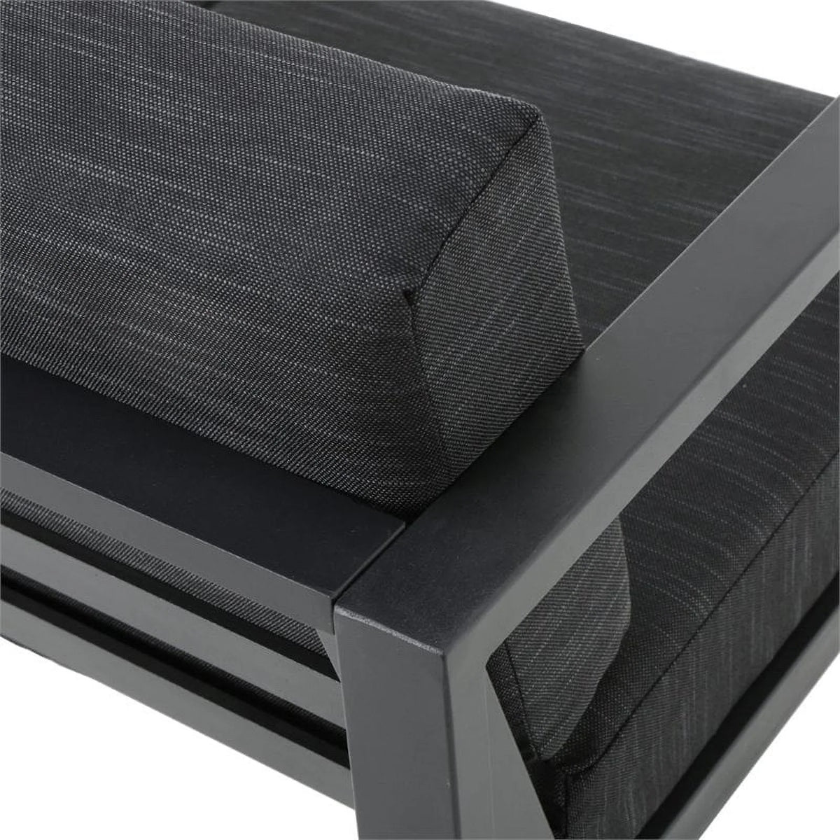12-Piece Outdoor Aluminum Sectional Sofa Set in Black S226781