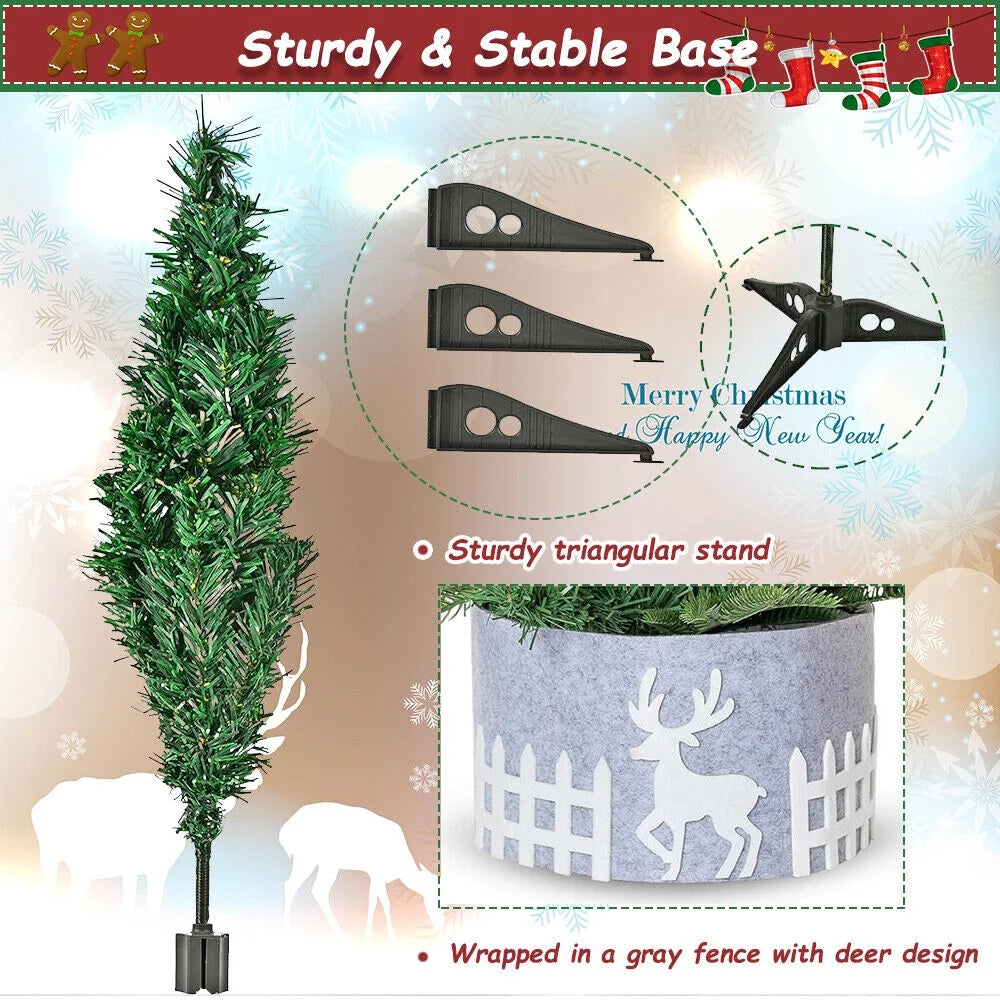 2ft Artificial Mini Christmas Pine Tree with Lights I841827