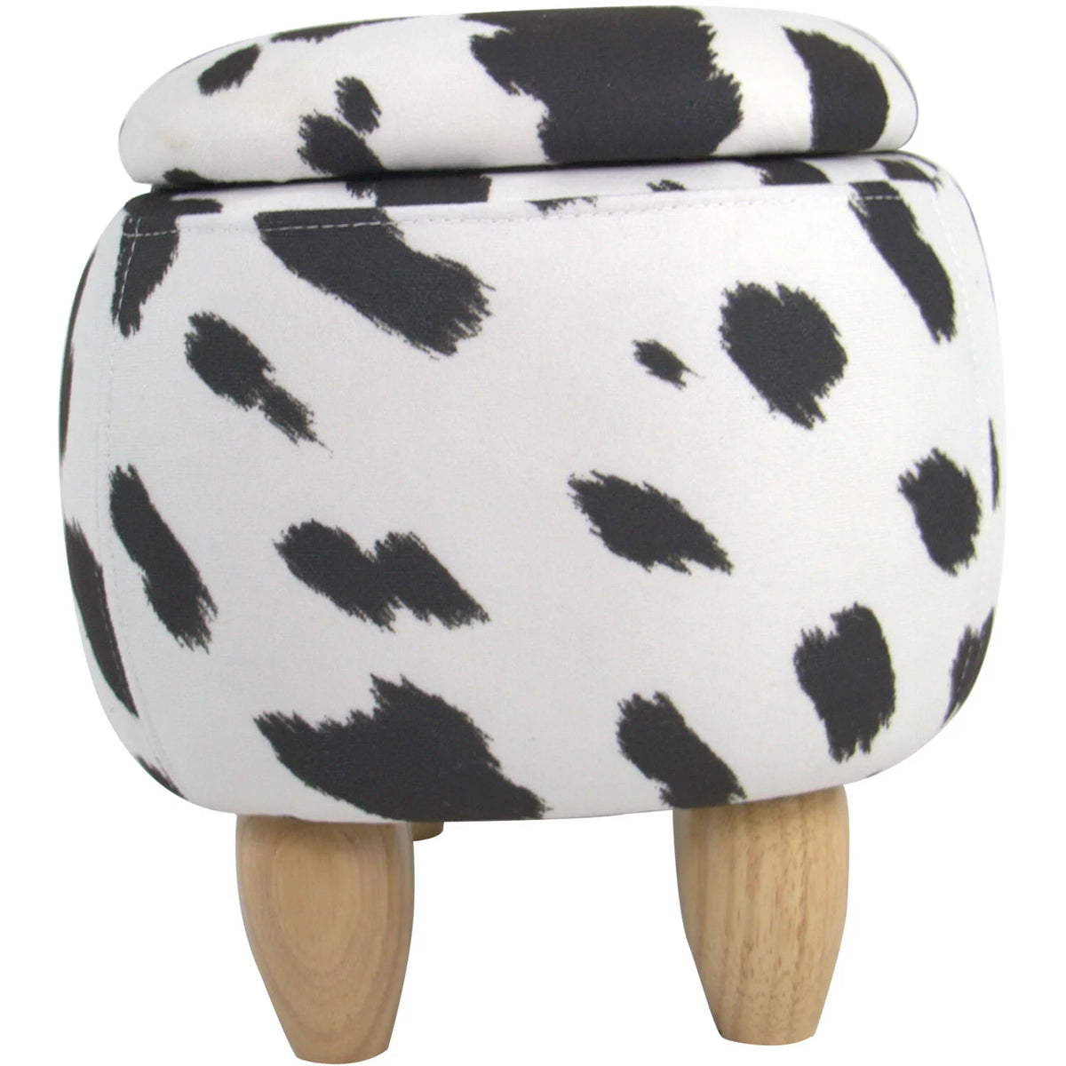 Black-White Cow Animal Shape Storage Ottoman C4474